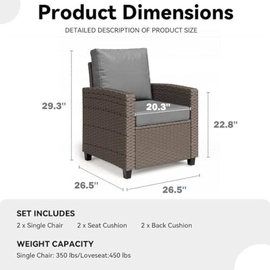 2 Pieces Patio Furniture Set O - Outdoor Furniture Set avis et prix