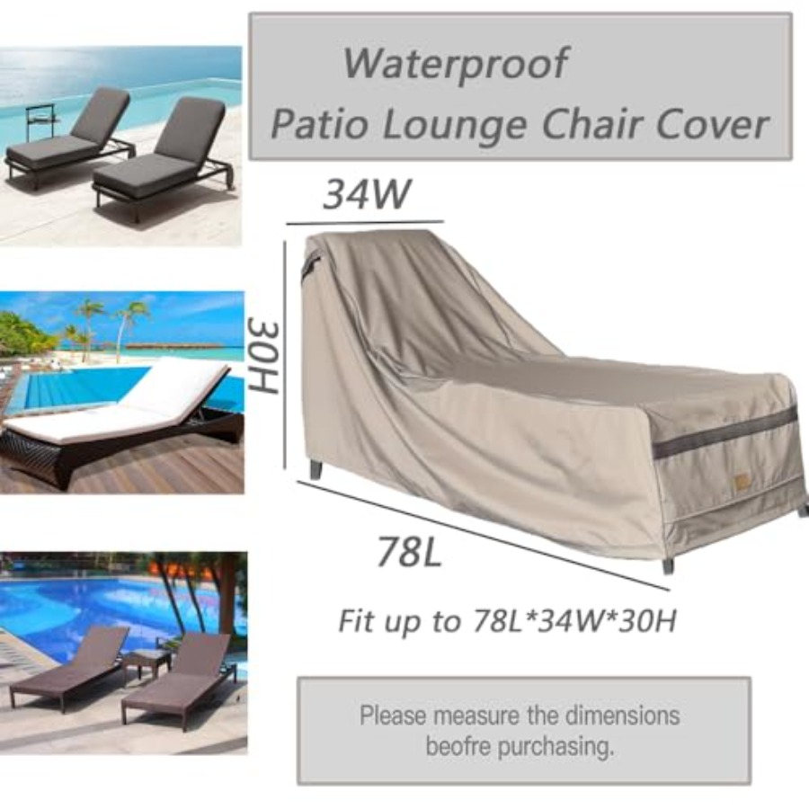 Patio Chaise Lounge Cover Wate - Outdoor Furniture Sofa avis et prix