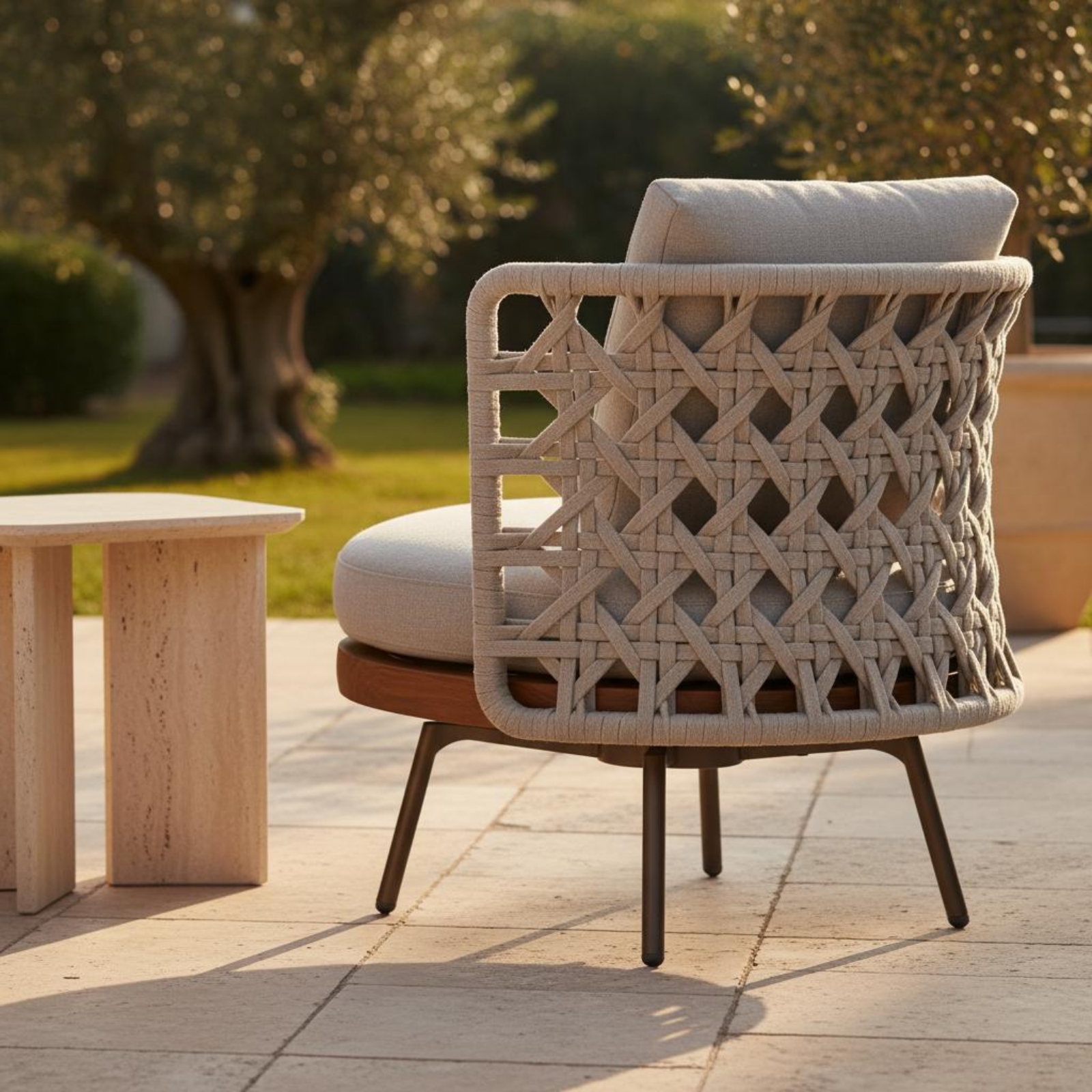 3 Pieces Teak Armchair Nordic  - Outdoor Furniture Teak avis et prix