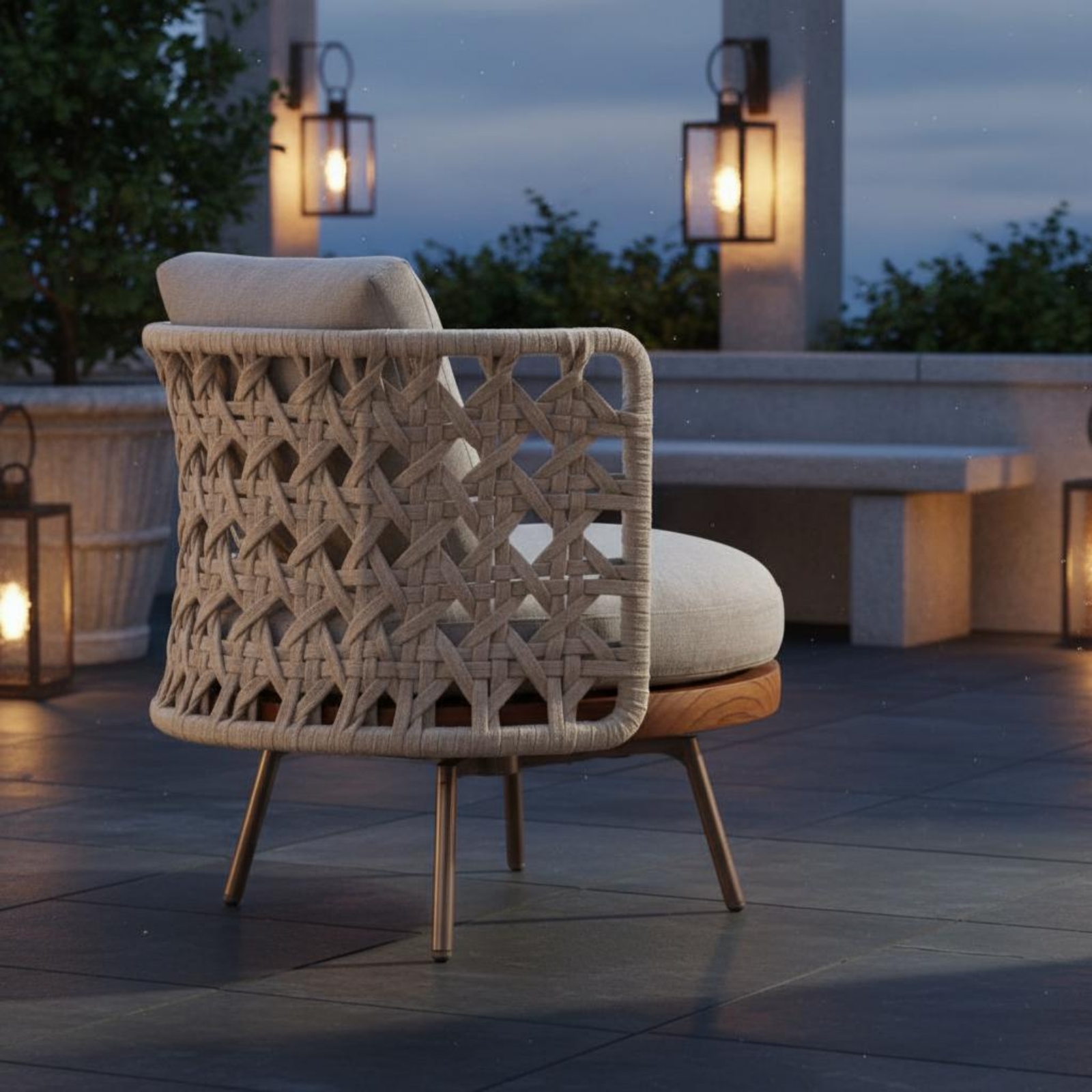 3 Pieces Teak Armchair Nordic  - Outdoor Furniture Teak avis et prix