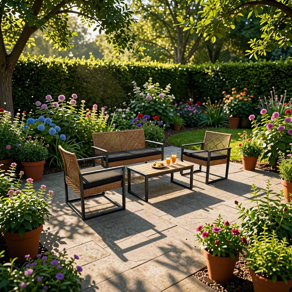 4-Piece Modern Wicker Outdoor  - Outdoor Furniture On Sale avis et prix