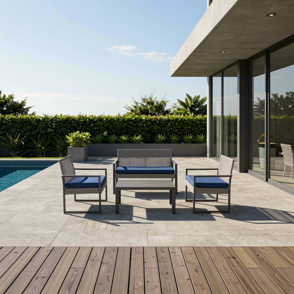 4-Piece Modern Wicker Outdoor  - Outdoor Furniture On Sale avis et prix