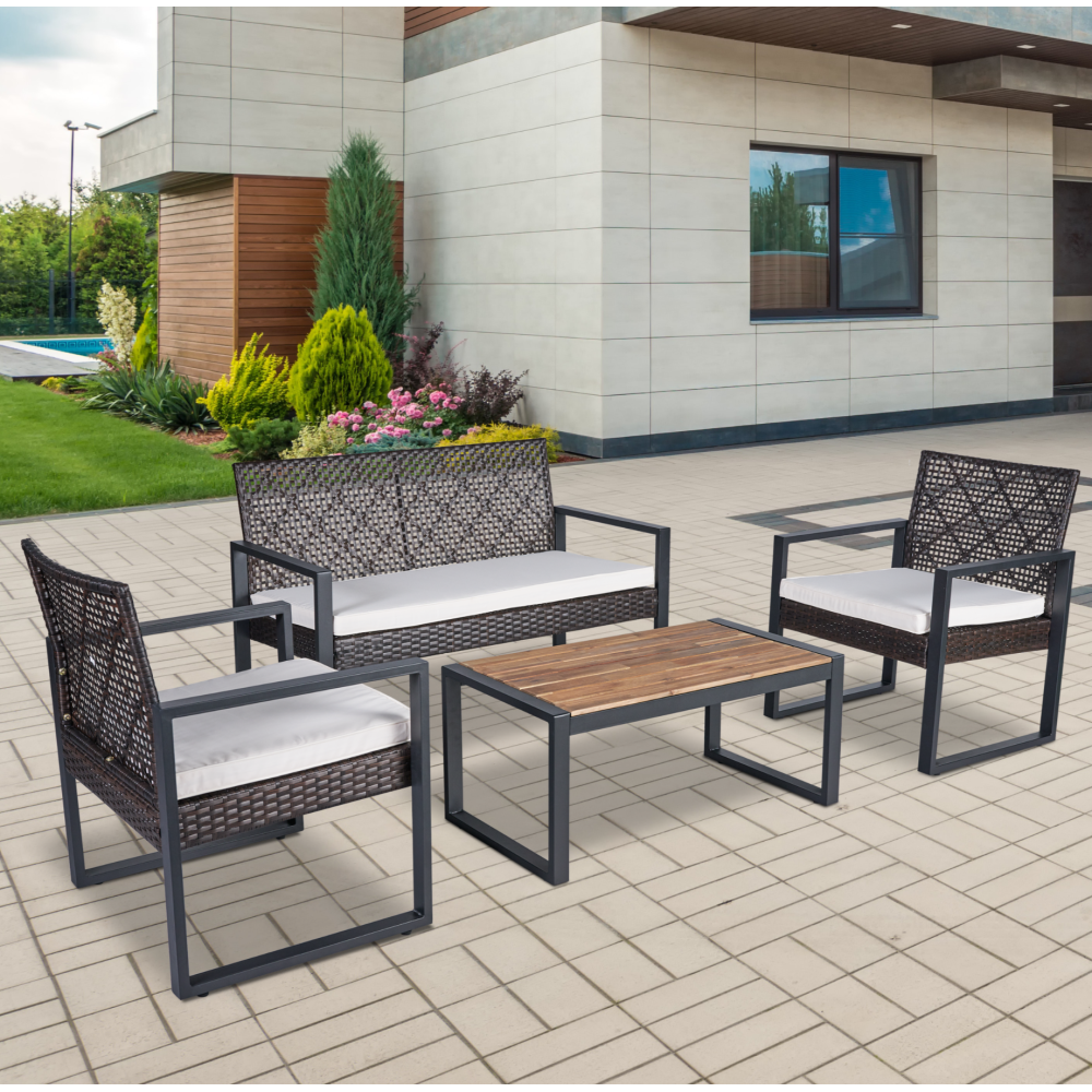 4-Piece Modern Wicker Outdoor  - Outdoor Furniture On Sale avis et prix