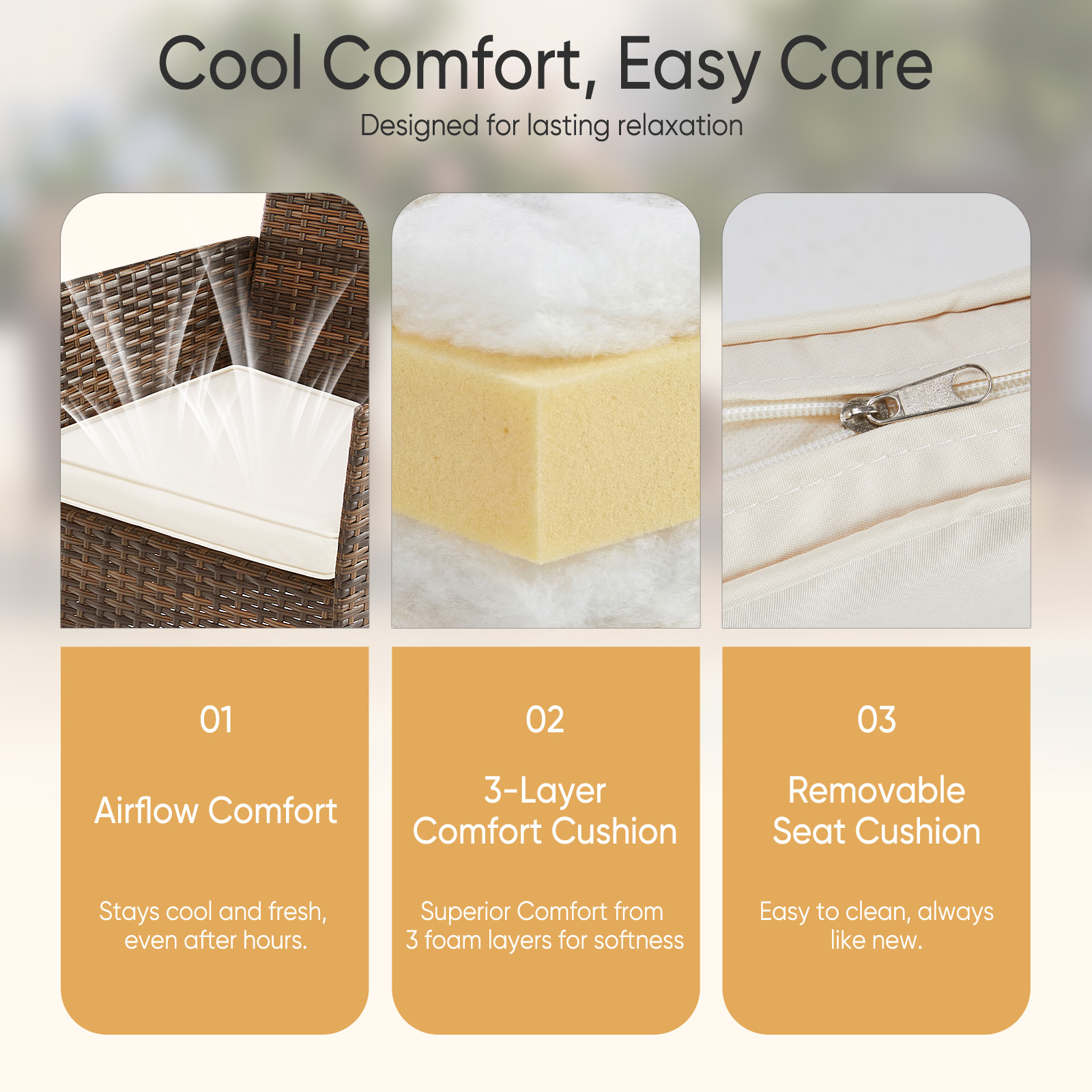 JHK 3 Pieces Outdoor Patio Fur - Outdoor Furniture On Sale avis et prix