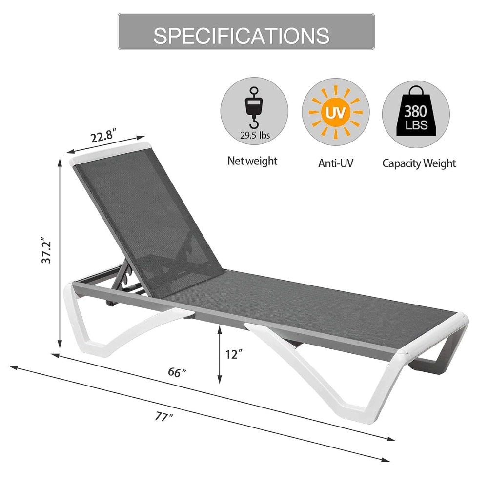 Outdoor Chaise Lounge, Adjusta - Deck Chair Lounger avis et prix