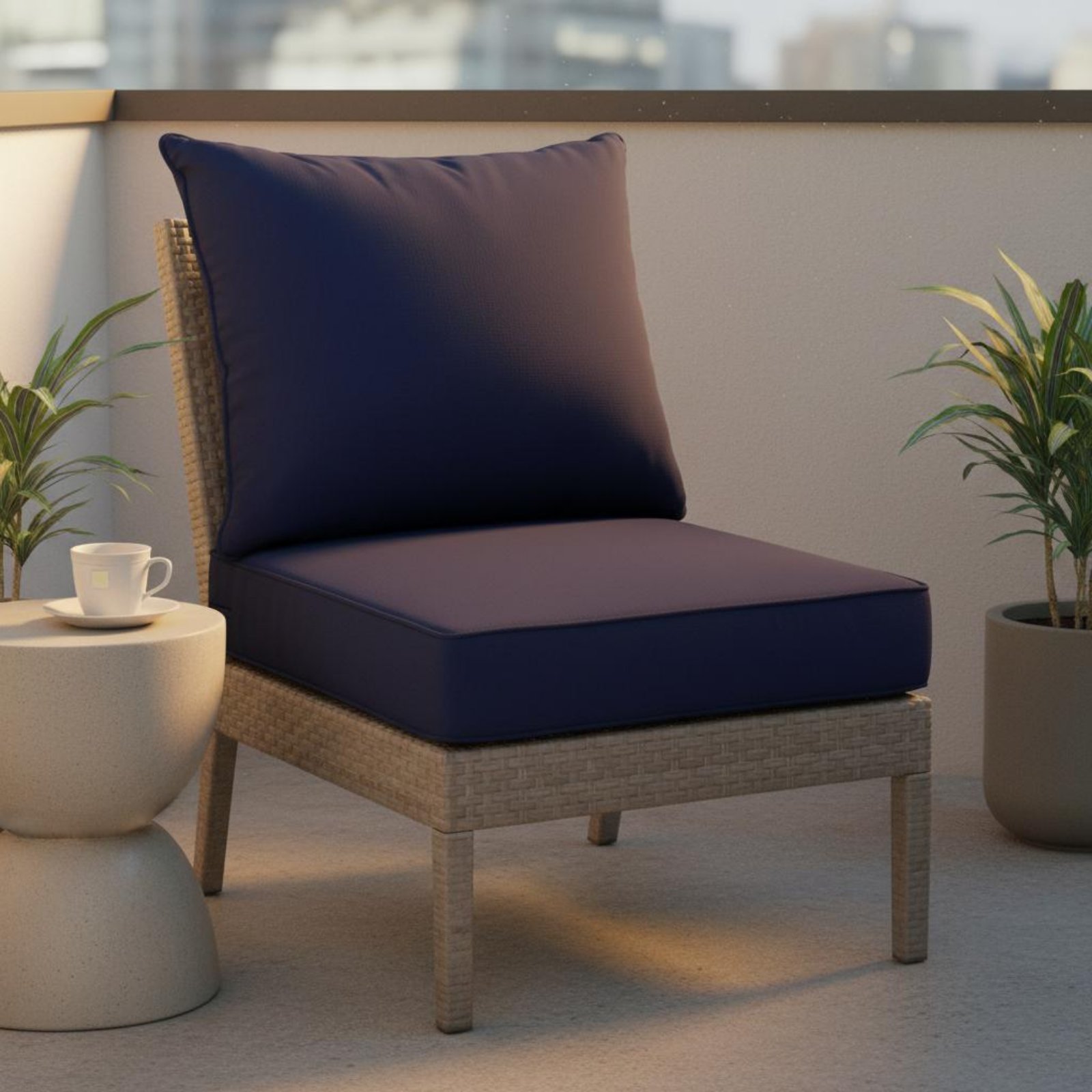 Patio Chair Pad Hidden Closure - Outdoor Furniture Fabric avis et prix