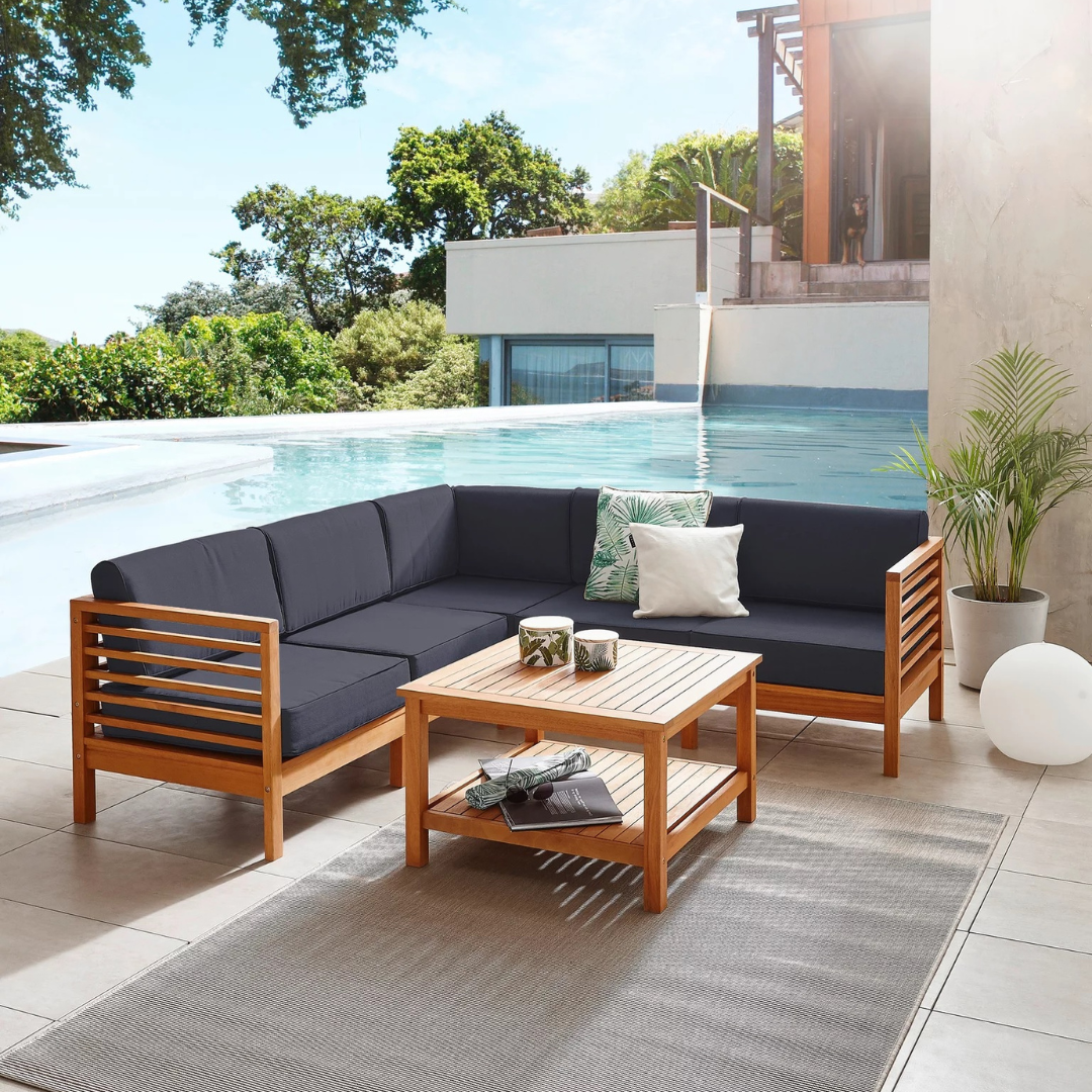 Modern Outdoor Teak Wood Sofa  - Outdoor Furniture Warehouse avis et prix